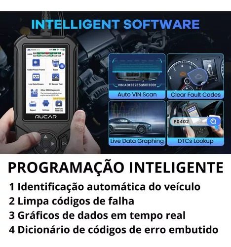 Scanner Automotivo Mucar Cde900 Android Wi-fi 2g Ram + 16g