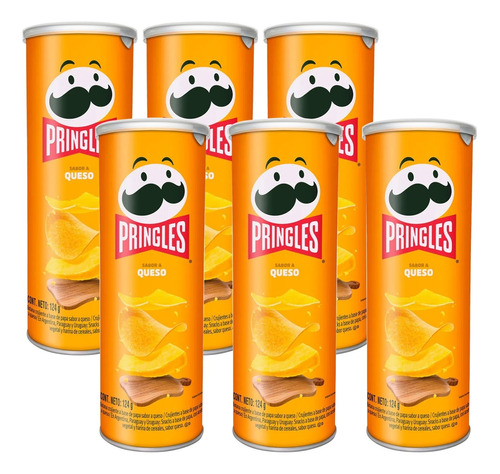 Papas Pringles Queso 124gr X 6 Unid