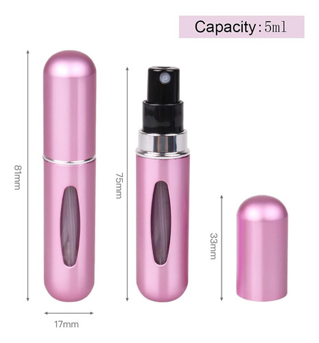 Imagen 5 de 5 de Mini Perfumero Recargable Portatil 5ml Atomizador Spray