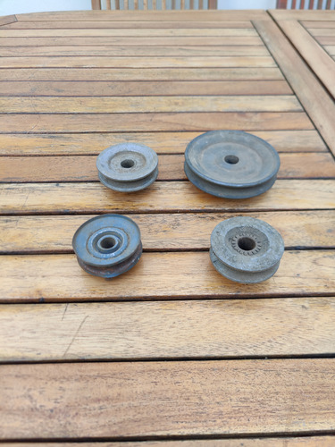 Poleas Simples Para Motores Eléctricos. Lote X 4 Unidades (Usado)