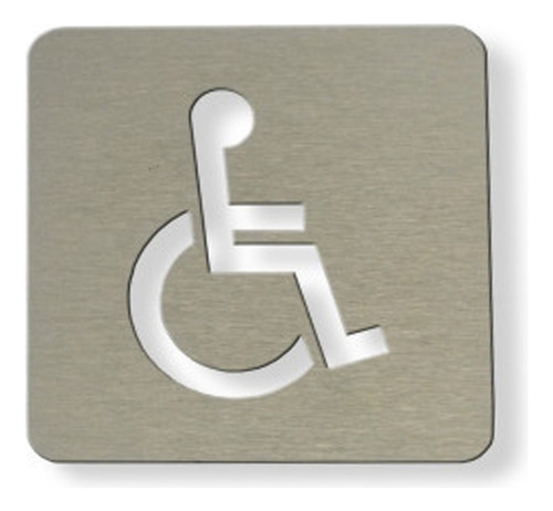 Señal Hombre Mujer 90x90mm Baño Cartel Acero Inoxidable