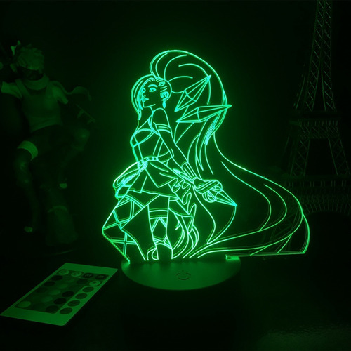 Lámpara Nocturna Led 3d Con Figura De Seraphine De Lol Hero