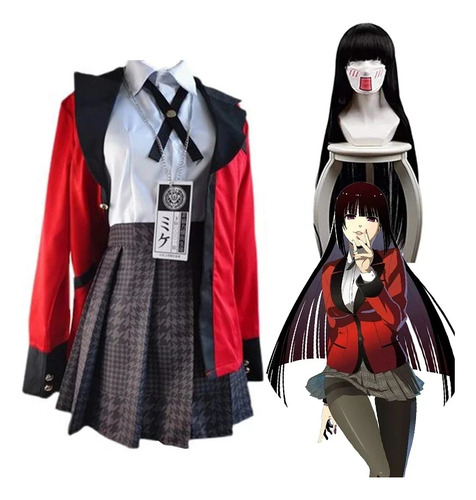 Kakegurui Jabami Yumeko Cosplay Kostuum Halloween