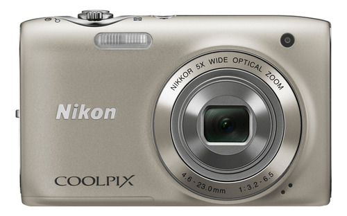 Câmera digital Nikon Coolpix S3100 14 MP com lente de zoom. Cor Prata