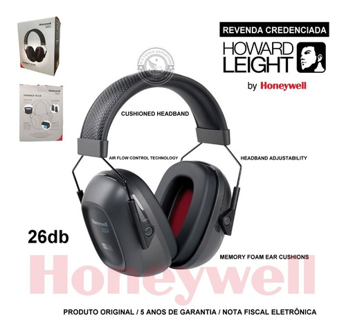 Imagem 4 de 8 de Abafador 26db Shield Passivo Earmuff V120-1035 Howard Leight