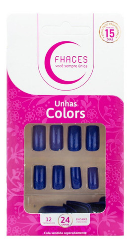 Fhaces Unhas Colors Jeans 24 Unidades