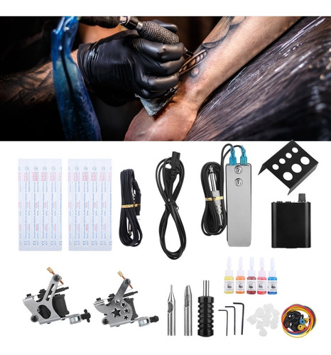 Imagen 7 de 9 de Kit De Tatuaje Profesional De Sombra De La Máquina Del Tatu