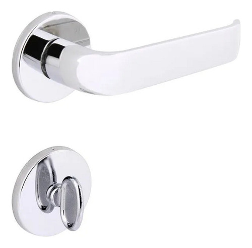 Fechadura P/ Wc Arouca Victoria 40mm Cromada Canto Redondo Cor Prateado