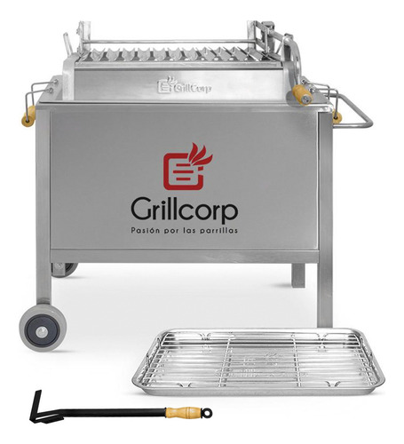 Caja China Venecia Jr. Inox + Parrilla/accesorios- Grillcorp Color Acero