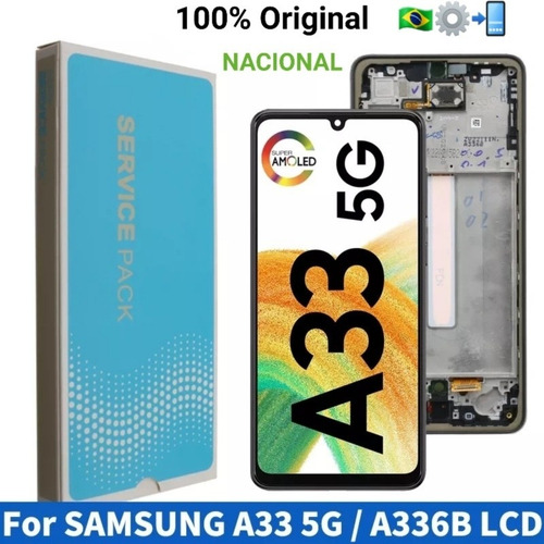Display Tela Frontal A33 Original Nacional 5g Touch Aro Kit