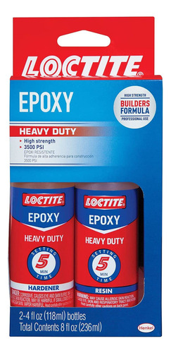 Loctite Epoxy Heavy Duty Pro (endurecedor 4 Fl Oz/resina 4 F
