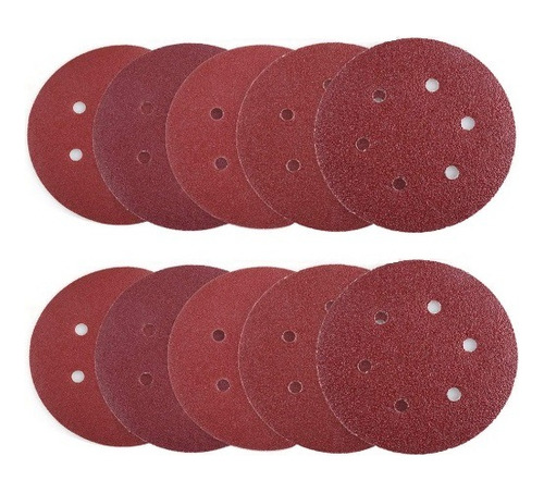 Lija Grano Surt Velcro Orbital 125 Mm 5 Pulgadas 10 Unidades