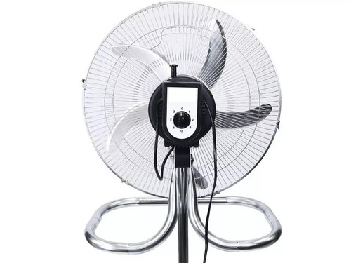 Ventilador 3 en 1 Winco W118 negro con 5 palas color gris de aluminio, 18" de diámetro 220 V