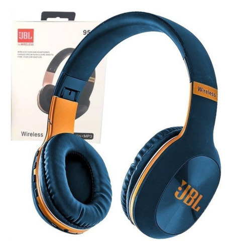 Fone De Ouvido Headphone Rádio E Mp3 Sem Fio 951 Bt Cor Azul