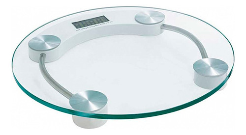 Báscula digital redonda de baño de vidrio templado de 180 kg