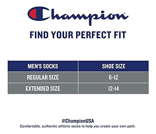 Champion Calcetines Plegables Para Hombre, 1 Par, Blanco,