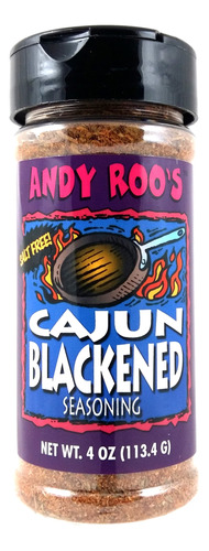 Andy Roo 's Cajun Ennegrecido Condimento, Coctelera De 4 Onz