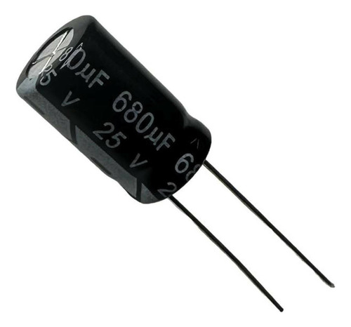 Kit 10 Pçs - Capacitor Eletrolitico 680x25v - 680uf X 25v
