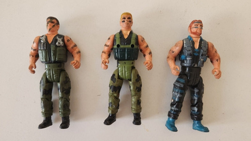 Lote 3 Muñecos Figuras Comando Tipo Gi Joe 