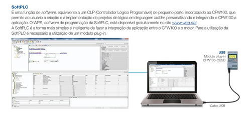 Cfw100-cusb Módulo De Comunicação Usb Cabo 2m 11722753 - Weg