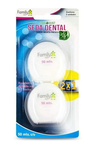 Family Set Set Seda Dental 2x1 Sabor Menta Fresca