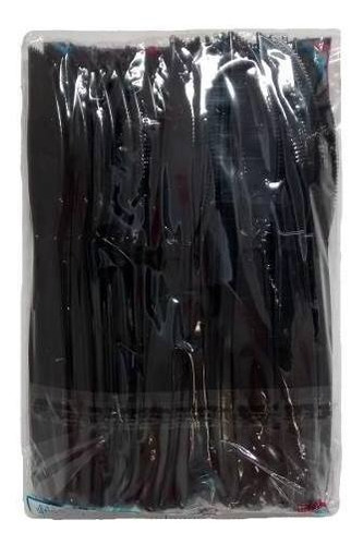 Faca Descartável Refeição Preta Reforçada Packfest C/1000 Cor Preto