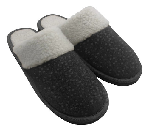 Pantuflas Hombre Corderito Peluche Invierno Abrigadas 