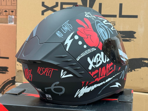 Casco Original Xbull Edicion Especial Vibes Rojo Certificado