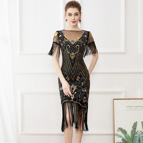 Vestido Para Mujer Vestido De Embroidery Con Flecos 2023