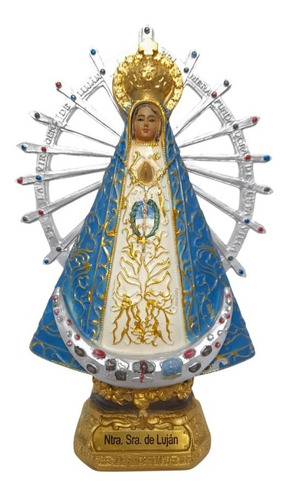 Estatua Virgen Señora De Lujan 19 Cm Imagen Italiana