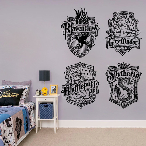 Vinil Decorativo 7158 Harry Potter Logos Equipos Grande