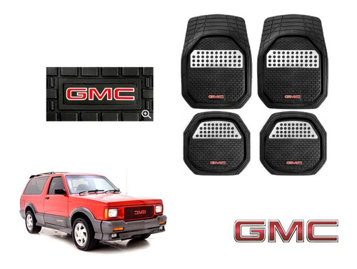 Tapetes 4 Piezas Charola 3d Logo Gmc Jimmy 1991 A 2004