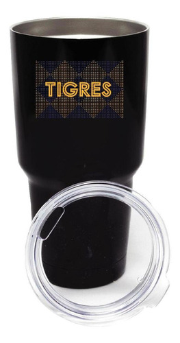 Termo Vaso Térmico Tigres Uanl 30 Oz Cenefa Od77176 Color Negro