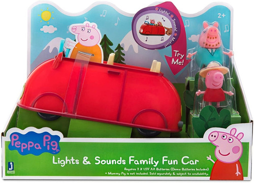 Carro Peppa Pig  + 2 Figuras Con Luces Y Sonidos