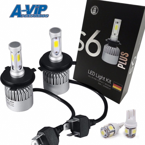 Led Cree S6 Plus H4 +led T10 Alta Baja Gol Trend Power Corsa