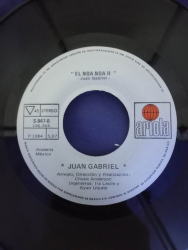 Juan Gabriel - Querida El Noa Noa Ii Disco Vinilo 7 Ep