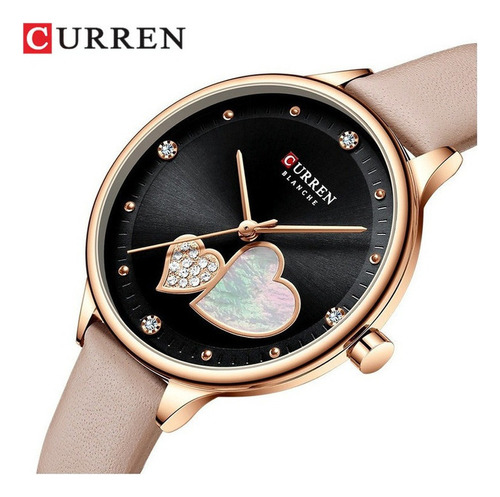 Reloj De Cuero Casual Impermeable Curren Para Mujer