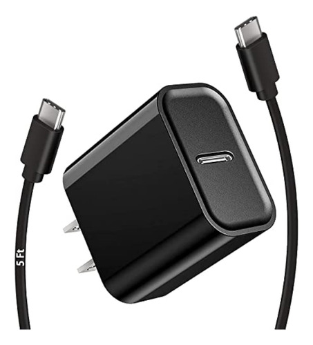 Cable Adaptador De Cargador Usb C [5 Pies/18 W]