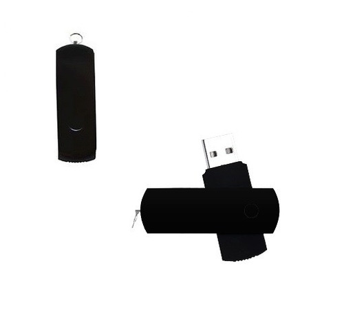 Pendrive Negro Giratorio 8gb Imprimible Sin Impresion