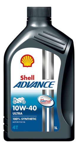 Aceite De Motor Shell Advance 4t Ultra 10w40 1 Litro