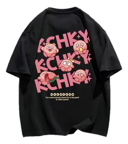 Polera Con Estampado Creativo Kirby Graffiti Funny Fashion