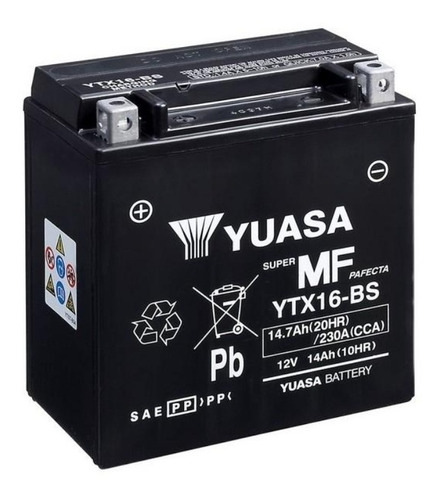 Batería Ytx16-bs Yuasa Intruder 1500 Varios