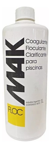 Mak Floc Coagulante Floculante Clarificante Para Pileta X 1l