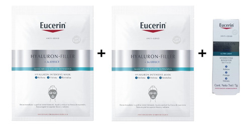 Kit 2 Mascarillas Antiedad Eucerin Hyaluron Filler 3x Efect