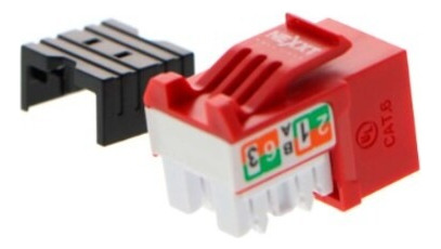 Conector Keystone Jack Cat6 Rj-45 Hembra Nexxt Rojo