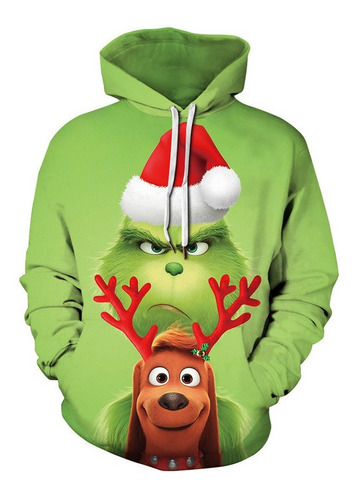 Grinch Sudadera Con Capucha Impresa En 3d Hombres Y Mujeres