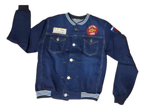 Chaqueta Beisbolera Jean Stretch Hombre Adulto.