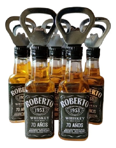 Souvenir Destapador Botellita Whisky Personalizado X 20