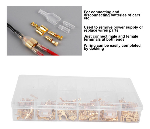 Terminais De Conexão 450pcs Wire Crimp Terminal Block Fêmea