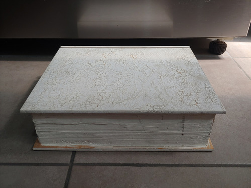 Caja Libro Fibrofacil 25 X 21 X 7cm Para Pintar Y Decorar Blanco Liso (Usado)
